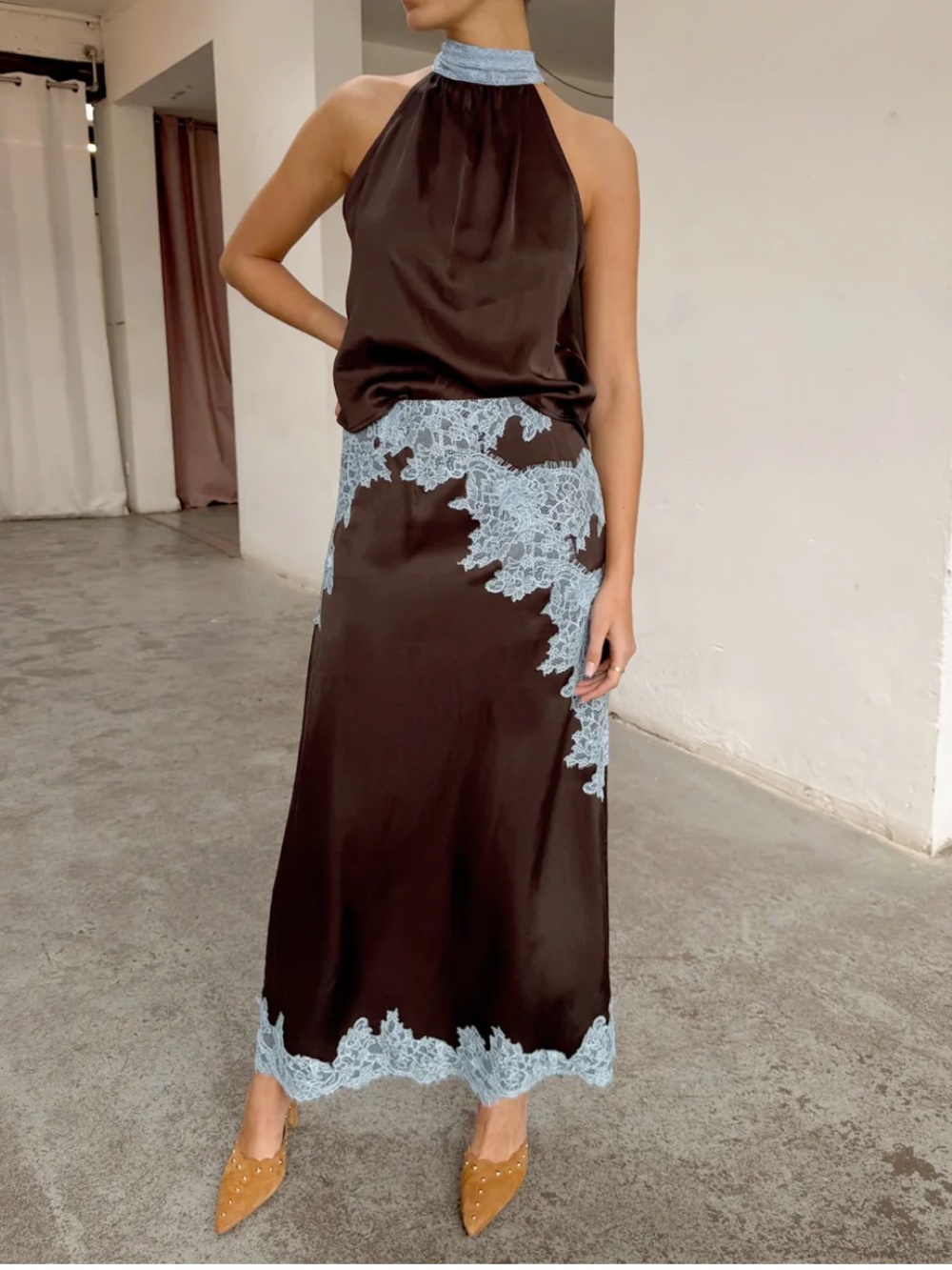 NWT NEVER FULLY DRESSED
Chocolate Blue Lace Top - Picture 5 of 8